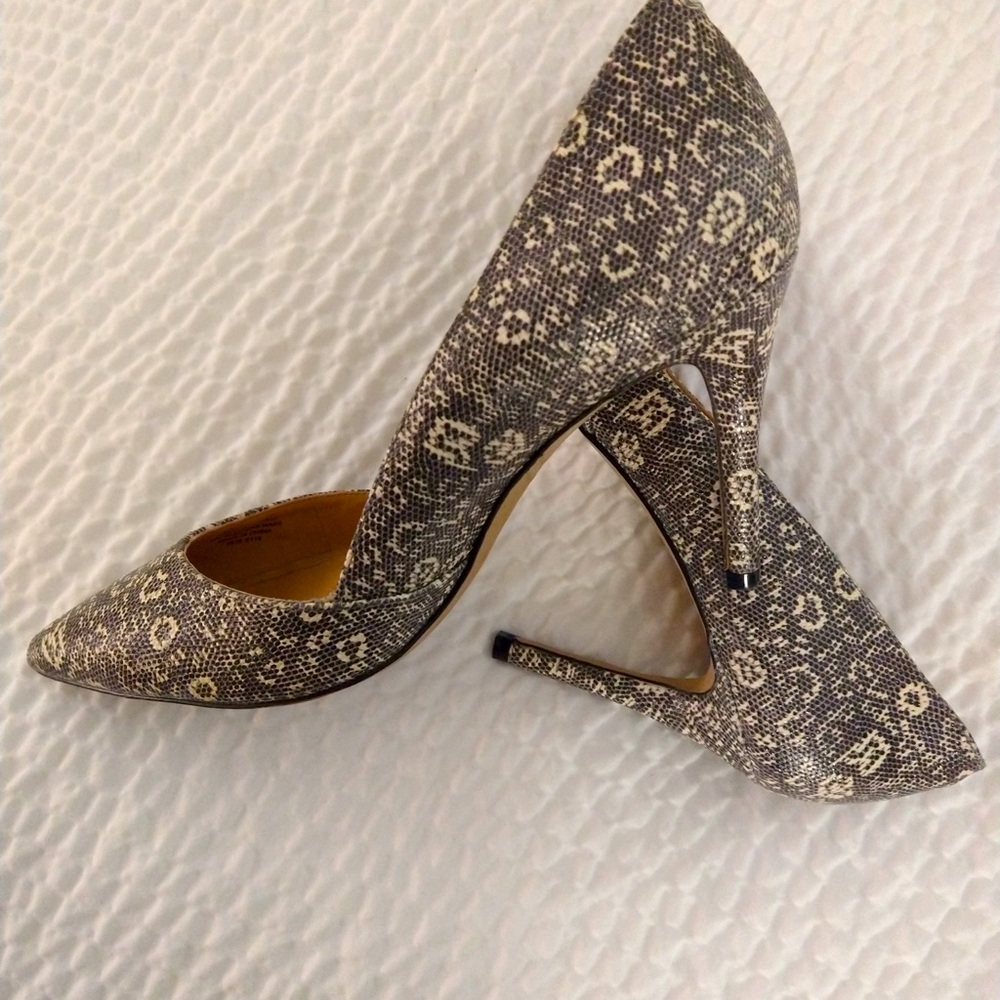 Enzo Angiolini Faux Snakeskin Pumps